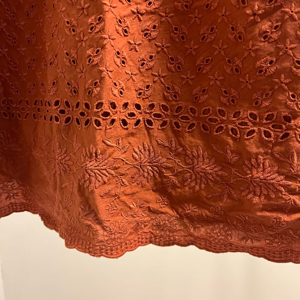 LOFT Orange Blouse / M - Picture 3 of 5